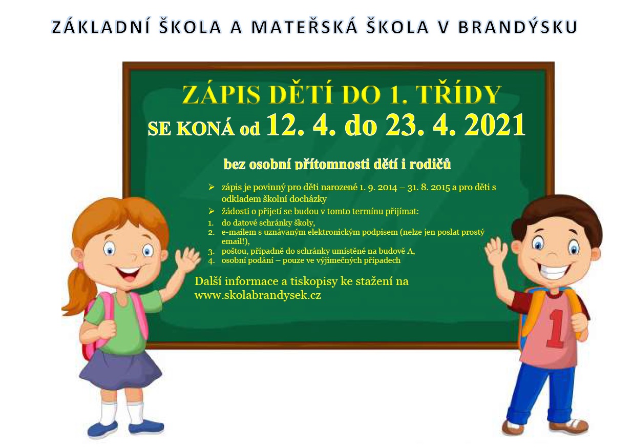 Zápis do 1. třídy 2021/2022